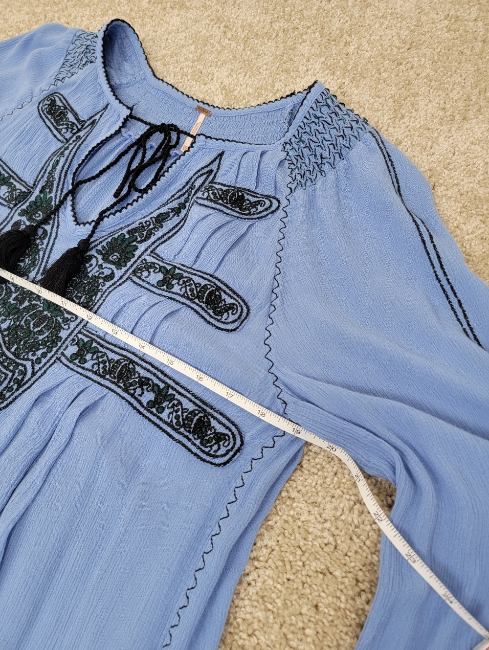 Free People Wind Willow Embroidered Mini Peasant Dress - Picture 7 of 10